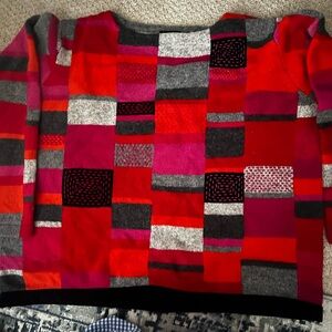 Boat neck , wool sweater XL Sigrid Olsen  sweater